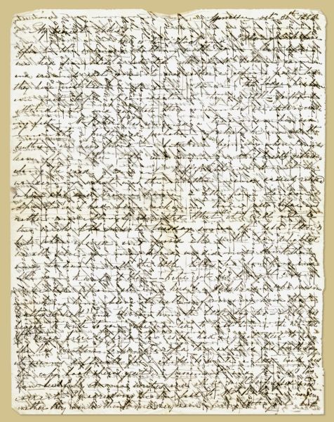 Letter written both horizontally and vertically, from Catherine Steel of Genesee, Wisconsin to her sister-in-law Lilias.