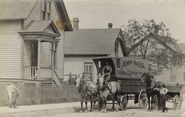 John Hahn Piano and Furniture Moving | Postcard | Wisconsin Historical ...