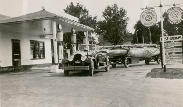 1941 Superior Historic Photo Print Turney Gas Station Wisconsin 