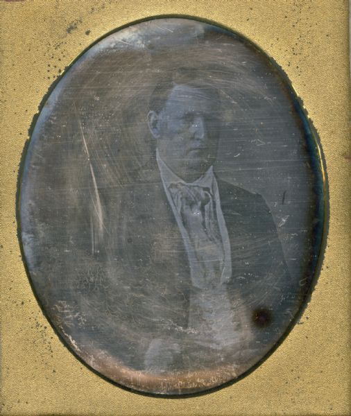 Sixth plate daguerreotype. Waist-up portrait of W.Y. Martin of Tennessee.