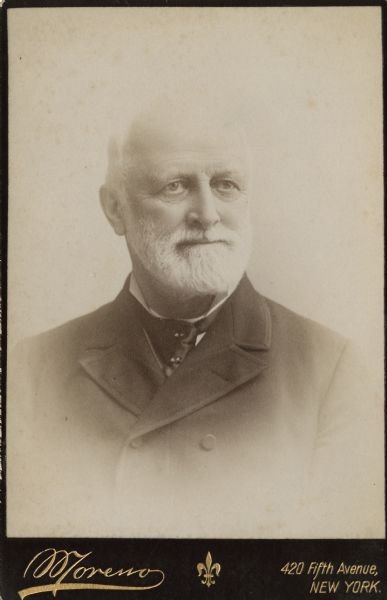 Vignetted quarter-length portrait of Charles Ferdinand Ilsley, who with his partner Samuel Marshall, established a bank in Milwaukee, incorporated in 1888. Marshall was president until his death in 1901. Ilsley became president of the bank until his death in 1904.