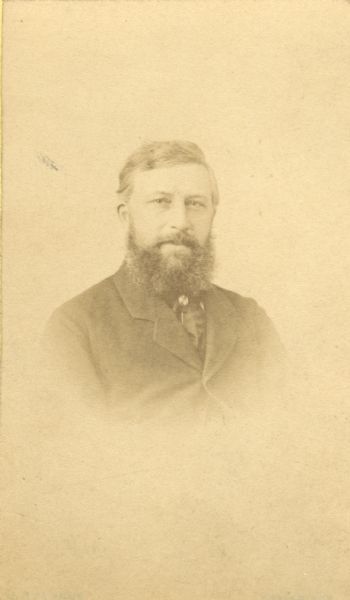Vignetted quarter-length portrait of Frederick Layton, at about age 50. Layton was the son of a Milwaukee butcher and ran the business until his retirement. He used his fortune to build the Layton Art Gallery and also contributed to the Layton Home for Incurables (Invalids).