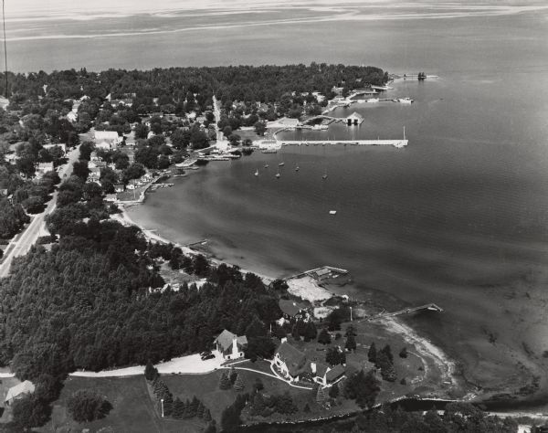 Aerial view of Eagle Harbor.