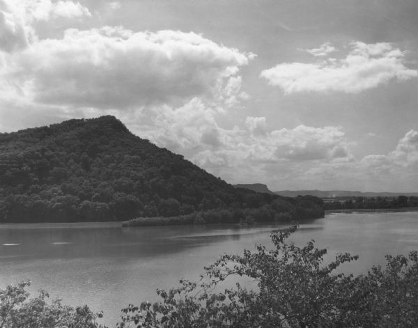 View of Perrot State Park from the opposite shore of the Mississippi river.