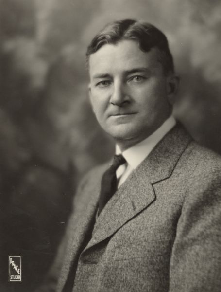 Quarter-length portrait of John James Blaine, Wisconsin's 24th governor (1921-1927), and the United States Senator from Wisconsin (1927-1933).