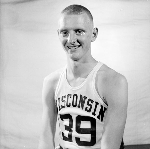 Dick Cable, #39, starter on the 1954 Wisconsin basketball team.