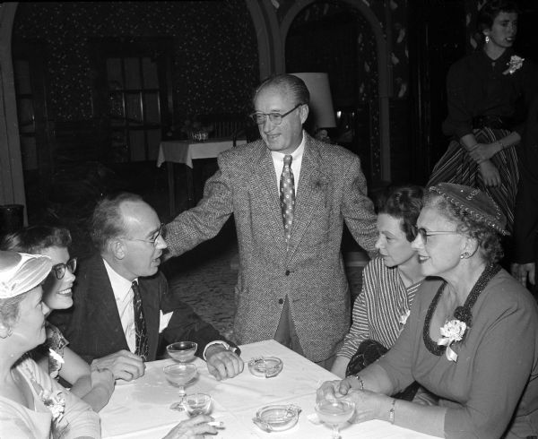 Doctors and their wives are honored at the annual banquet of the Dane County Medical Assistants held at the Club Chanticleer. Shown (left to right) are: Dr. William L. Waskow, Route 2; Dr. George H. Ewell, 1021 Columbia Road; Mrs. Waskow; and Mrs. Ewell.