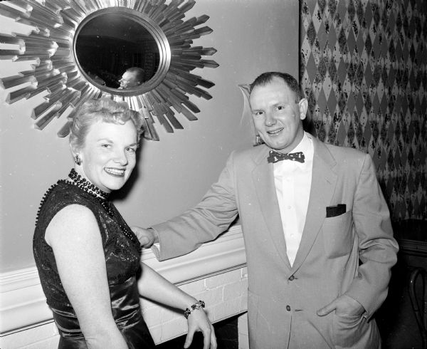 Dr. H.R. and Jane Dickert are shown at a benefit dinner and dance party sponsored by the Dane County Dental Society auxiliary.