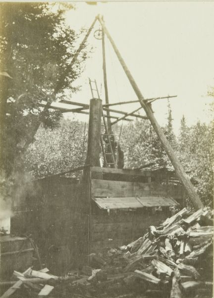 Exterior view of a diamond drill outfit on Presque Isle River.