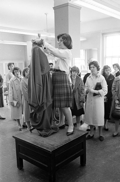 One of twenty four images of women visiting the University of Wisconsin Home Economics Department.