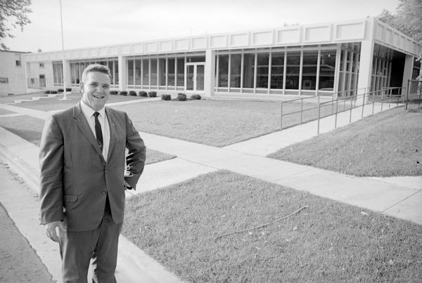 Middleton Mayor Walter Bauman is shown outside the newly built Middleton city hall.