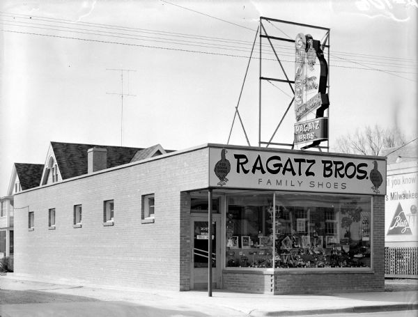 Exterior view of Ragatz Shoe Store, at 2033 Atwood Avenue.