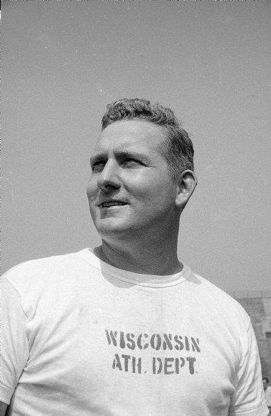 Portrait of U.W. Football coach, Milt Bruhn.