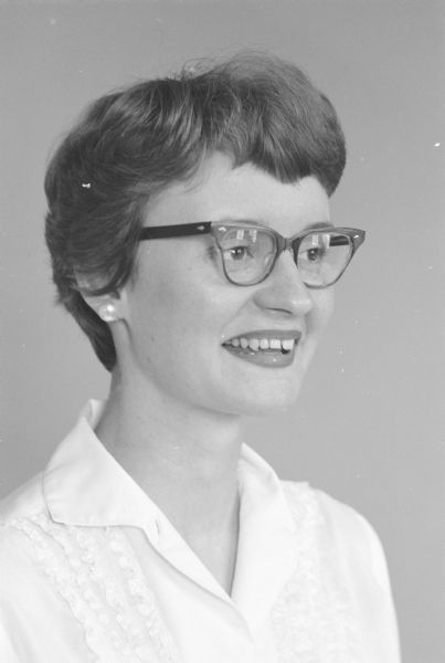 Portrait of Kathleen Russell, county home agent for Iowa County.  