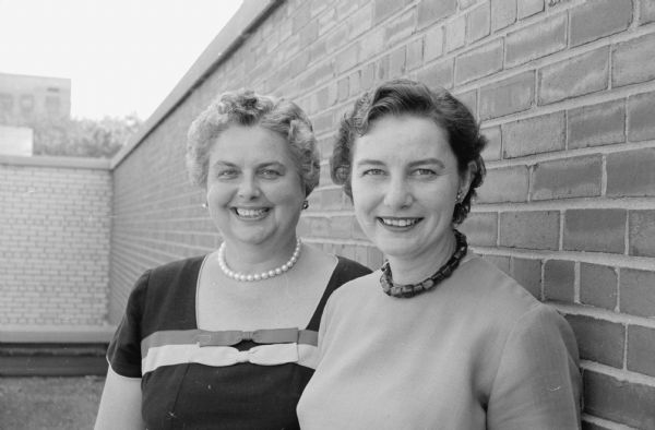From left to right: Louise Marston, Society Editor, and Helen Matheson, Assistant Managing Editor, for the <i>Wisconsin State Journal</i>.
