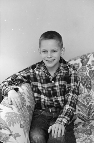 Lester Smith, who turned 10-years-old on February 1, 1959. His birthday was the same as the debut of the <i>Wisconsin State Journal</i>. The photograph was accompanied by one of him as an infant.