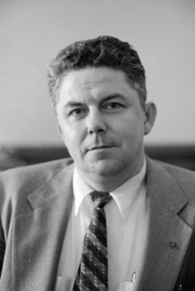 Portrait of William Rossiter, chief of the fire marshal division of the State Insurance Department and soon to be elected president of the International Association of Arson Investigators.