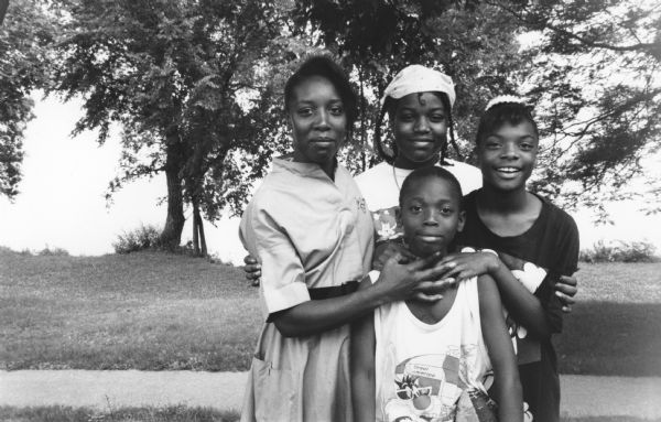 Family At B.B. Clarke Beach | Photograph | Wisconsin Historical Society