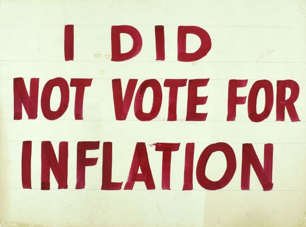 Text in large red letters reads" "I did not vote for inflation."