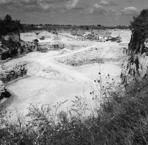 Limestone Quarry on Quarry Road Photograph Wisconsin Historical Society