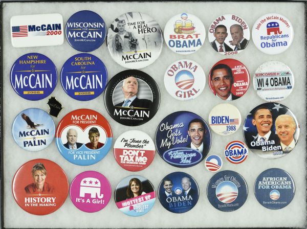 Barack Obama Joe Biden Official 2008 President Campaign Photo Button Pin 