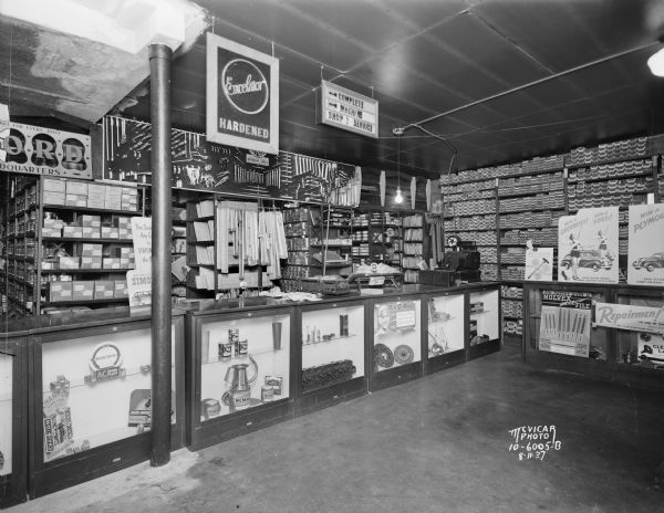 C.H. Halperin, 209 S. Park Street, auto supply store interior.