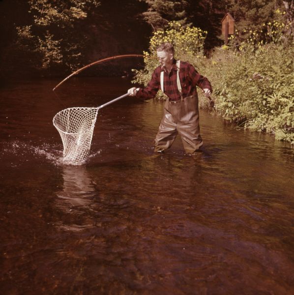 Trout Fishing Photograph Wisconsin Historical Society