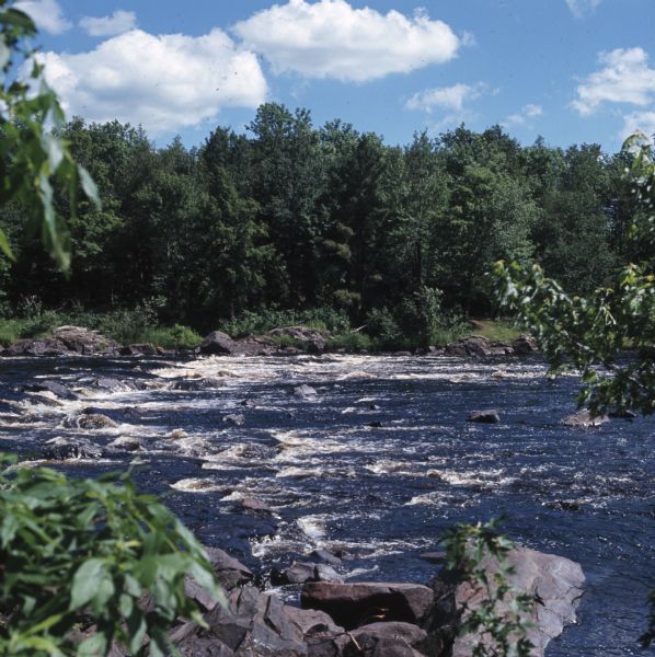 View of the Beaver Dam Rapids on the Flambeau River.