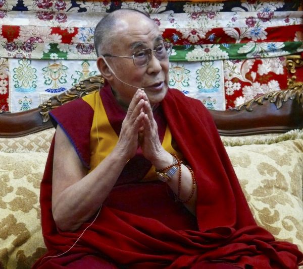 His Holiness, the Dalai Lama teaching in the Deer Park Buddhist Center Temple.