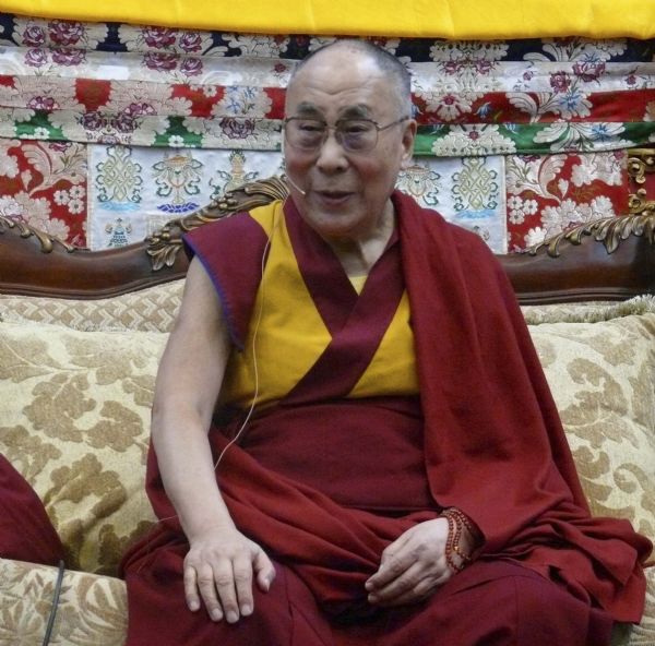 His Holiness, the Dalai Lama in the Deer Park Buddhist Center Temple.