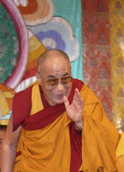 His Holiness, the Dalai Lama, at the Dane County Coliseum.