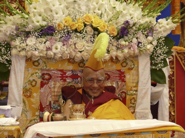 Geshe L Sopa, Abbot of the Deer Park Buddhist Center at his Long Life Ceremony.