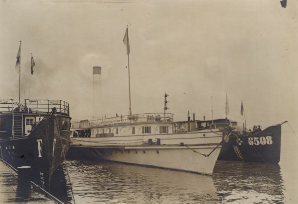 Austrian Hospital Ships on the Danube River supporting the invasion of Serbia.