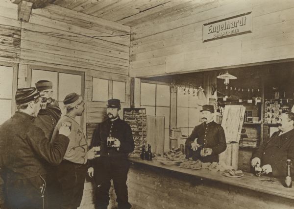 Canteen in the prison camp.