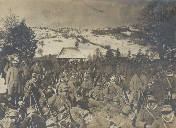Austrian troops resting in the vicinity of Uzsok Pass. 