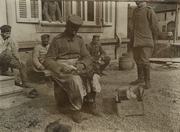 Our Bavarians in the Vosges. The regimental cobbler.