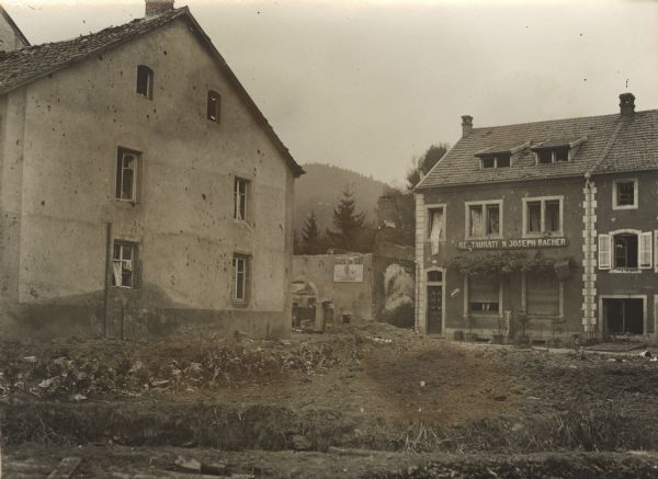 Town of Saales. Bombarded by the French on September 28.