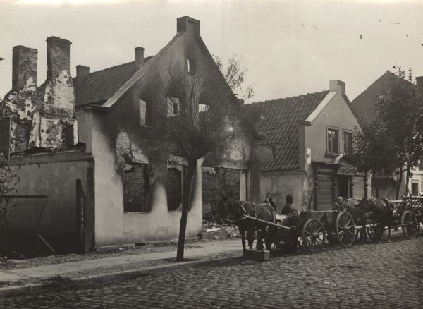 Ortelsburg in East Prussia after the Russian occupation.