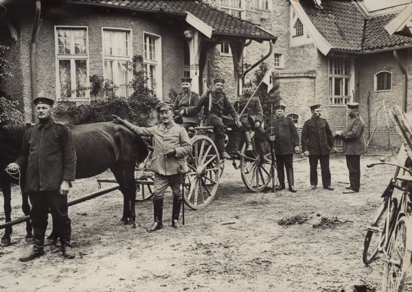Russian Red Cross wagon captured by the Germans.