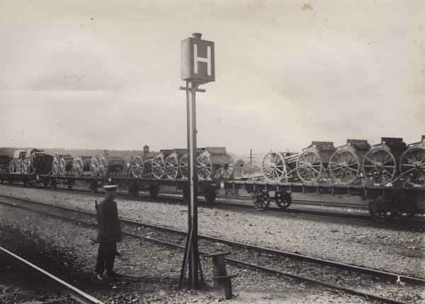 Captured Russian artillery limbers and ammunition carts. Aftermath of the Battle of Tannenberg.