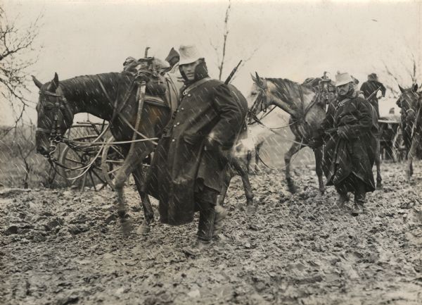 Hungarian cavalry on the way towards Valjevo in Serbia.