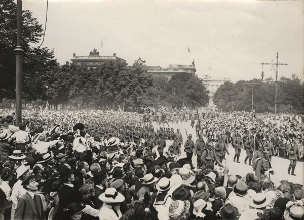 Russian regimental colors, captured by the Osterode Landsturm (reservists).