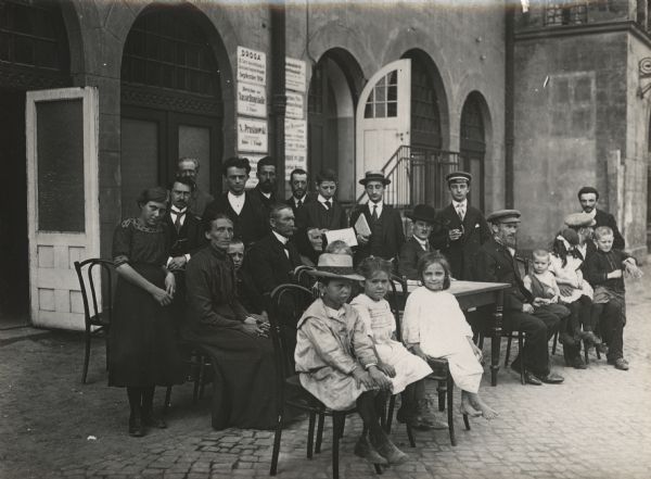 East Prussian refugees in the Zoological Gardens.