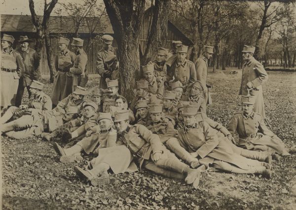 Polish Legion Soldiers At Rest | Photograph | Wisconsin Historical Society