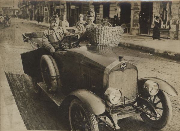 Food delivery via automobile.