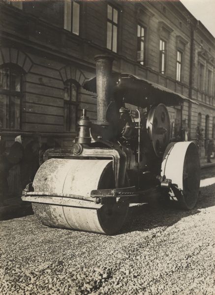 Austrian steam roller intended to be used to even out bad roads in Russian Poland and Galicia.