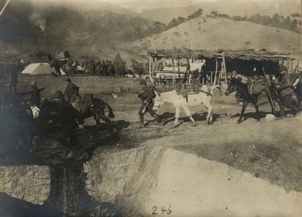 Military transport through the Wild Taurus Mountains. 