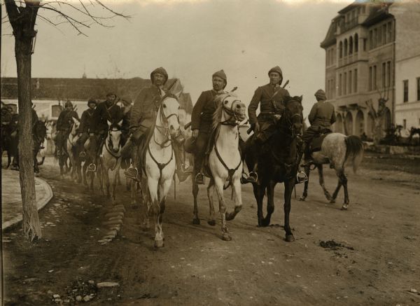 Turkish cavalry on the march. 