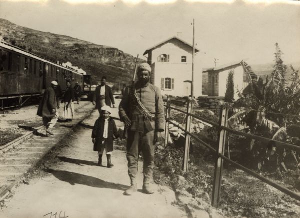 Duties of the Turkish Landsturm (reservists). Train and depot guards. 