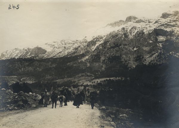 Soldiers caravan through the Taurus Mountains. 